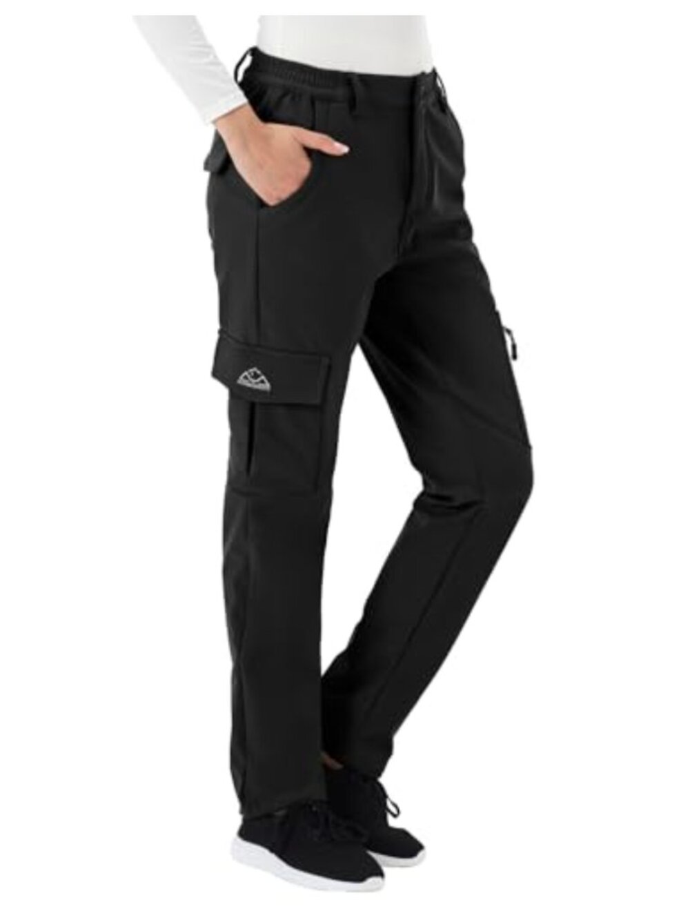 Waterproof Fleece Lined Insulated Cargo Ski Hiking Pants 6 Pockets